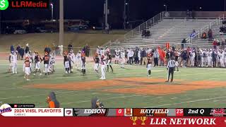 Hayfield vs Edison VHSL PLAYOFFS ON LLR NETWORK [upl. by Nahtanhoj]