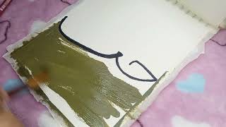 Hub Calligraphy  Painting of Hub  Acrylic Painting  Part 3 ArtistyKolour [upl. by Adnerol314]