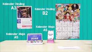 Print Kalender 2022  Kalender Meja  Kalender Dinding  PrimaGraphia Printing [upl. by Zebada]