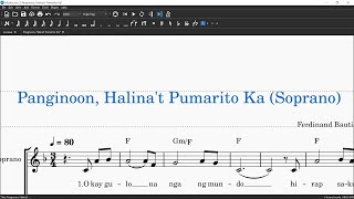 Soprano Study Guide  Panginoon Halinat Pumarito Ka by Ferdinand Bautista [upl. by Raye937]