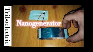 Simple Triboelectric Nanogenerator  DIY with Aluminium amp Kapton tape [upl. by Costanzia]