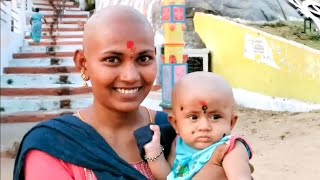 headshave in beautiful tamil women mottai in tirupati balaji temple [upl. by Dewie]