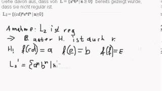 Beweisen mit Abgeschlossenheitseigenschaften regulärer Sprachen Homomorphismus [upl. by Attekahs994]