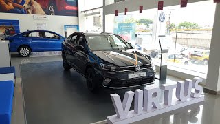 Volkswagen Virtus GT and Non GT Variant  Rising Blue amp Carbon Steel Grey  Exterior amp Interior 4K [upl. by Acinorrev]