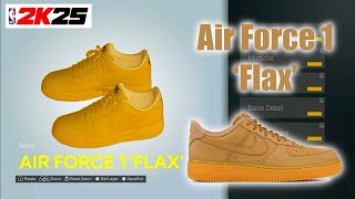 NBA 2K25 Shoe Creator  Air Force 1 Flax [upl. by Ernestine]