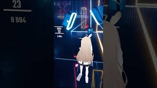 Playing the BEST YOASOBI song 🩷💙  Beat Saber  Full Body Tracking VR shorts [upl. by Haniraz]