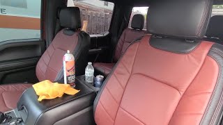 ADDING KATZKIN LEATHER SEATS ON MY 2018 FORD F150 [upl. by Eserehs]