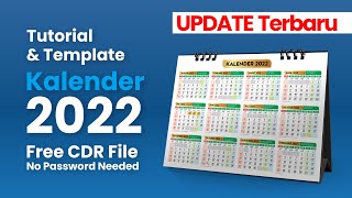 Tutorial amp Template KALENDER 2022  Free CorelDraw File edukasigrafis [upl. by Aetnahs]