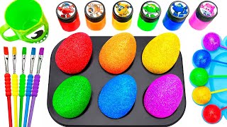 Satisfying Video Rainbow Mixing All Lollipop amp Color EGGS From Rainbow Caramel Candy amp Cutting ASMR [upl. by Minica]