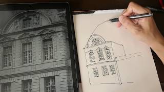 How to Simplify and Sketch Buildings Art Tutorial [upl. by Elton584]