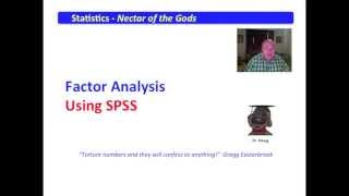 4 Factor Analysis  Using SPSS [upl. by Barkley]