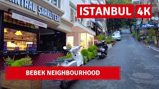 Istanbul Bebek Neighbourhood Walking Tour 13 October 20214k UHD 60fps [upl. by Orsola371]