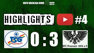 4 Spieltag TSG Neustrelitz  BFC Preussen  HIGHLIGHTS  NOFV Oberliga Nord  BFC PREUSSEN TV [upl. by Cumine]