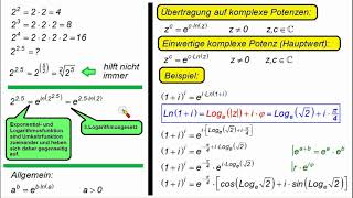 Komplexe Zahlen ► Generalisierte Potenzen 1 ► Einführung und Beispiel 1ii [upl. by Niles]