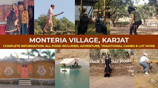 Monteria Village Karjat Village Life Experience Near Mumbai One Day Picnic Adventure amp Activities [upl. by Eizzil]