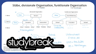 Stäbe Divisionale Organisation Funktionale Organisation  Unternehmensführung [upl. by Polash305]