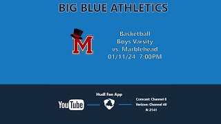 Boys Varsity Basketball vs Marblehead  01112024 [upl. by Nerrot]