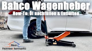 BAHCO RangierWagenheber  Problem Behebung  Öl nachfüllen amp Entlüften [upl. by Reaht]