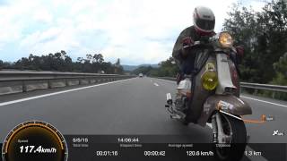 Lambretta Thailand Test Ride with GPS Speedometer Recorded by Sony Action Cam HDRAS100V [upl. by Tawsha]