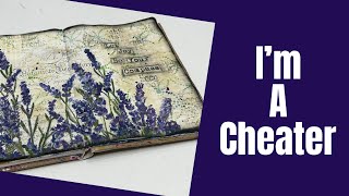 Mixed Media Art Journal Tutorial CHEATING IN ART artjournal artjournalingforbeginners [upl. by Yance]