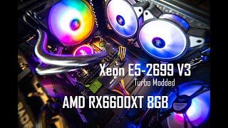 Intel Xeon E5 2699 V3  AMD RX6600 XT 8GB in 9 Games [upl. by Eedia]