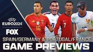 UEFA Euro 2024 Spain vs Germany and Portugal vs France Previews [upl. by Beeck]