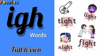 igh phonics  igh words  jolly phonics igh long vowel phonics igh igh sound [upl. by Ellac387]