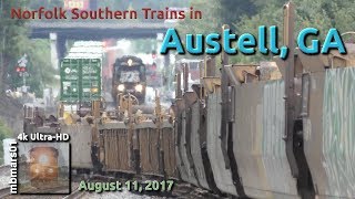 5Q4k Norfolk Southern Trains in Austell GA 08112017 ©mbmars01 [upl. by Ahsilahs]