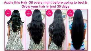 Apply this hair oil every night before going to bed and grow your hair in just 30 days [upl. by Harts]