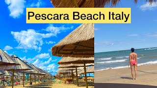 Firstday in Pescara Beach Walking Tour Pescara ItalyPescaraBeachItaly [upl. by Norrat]