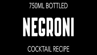 DIY Bottled Negroni Cocktail Recipe No 003 [upl. by Aratehs564]