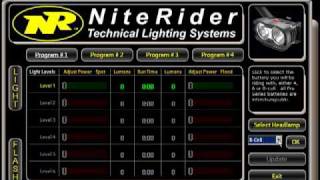 NiteRider Pro Series LED  Software Demo [upl. by Ecart]