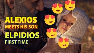 Alexios Meets His Son ELPIDIOS in Assassins Creed Odyssey  Full CutScene [upl. by Alaekim]