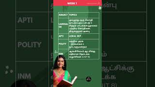 TNPSC Study Plan for Success 📚  Weekly Schedule to Ace the Exam tnpsctamil tnpscshorts [upl. by Lita]