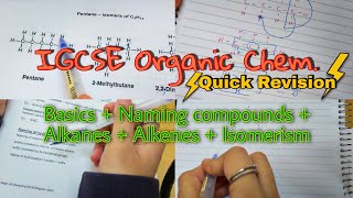 Organic Chemistry IGCSE revision🧪☆ Introduction basics Naming compounds Alkanes Alkenes Isomers [upl. by Hartmunn332]