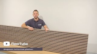 Akupanelen horizontaal plaatsen  Hoe monteer je Akupanel Wandpanelen liggend  FloerTube 29 [upl. by Adnalro]