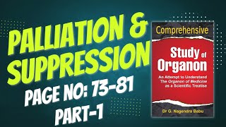 Organon Of Medicine Lecture Palliation And SuppressionPart1NagendraBabu organonofmedicinebhms [upl. by Yrreg]