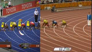 Usain bolt 958 vs 969 comparison [upl. by Aiepoissac]