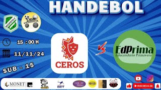 CEROS X EDUCANDÁRIO SUB  15 HANDEBOL LIGA ESTUDANTIL [upl. by Anawek]