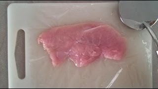 Schnitzel klopfen  Fleisch weicher machen [upl. by Barfuss]