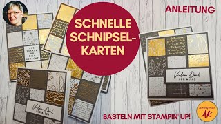 Schnipselkarten basteln Stampin Up  Anleitung Tutorial DIY Designerpapier Liebliche Natur [upl. by Auginahs]