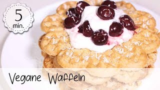 Vegane Waffeln Rezept  Waffeln selber machen  Waffeln Vegan Gesund ohne Banane  Vegane Rezepte [upl. by Lethia]