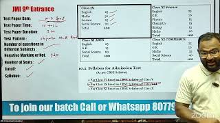 Know about AMU JMI amp BHU 9th entrance  Seats Pattern Cut off By Image Classes [upl. by Enilaf]