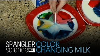 Color Changing Milk  Cool Science Experiment [upl. by Hanikas577]