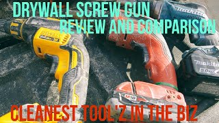 Drywall screw gun comparison Which would I choose DeWalt vs Milwaukee vs Makita [upl. by Libenson109]