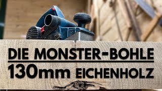 Das Eichenmonster  Couchtisch aus 13cm Eichenholz und Edelstahl  Bosch GHO PHO [upl. by Coshow]