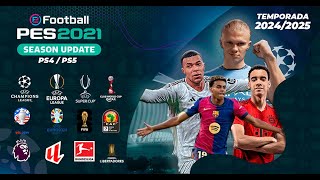 OPTION FILE BETA 20242025 PES 2021 PS4 PS5 TUTORIAL Y DESCARGA COMPATIBLE CON LIGA TICA [upl. by Siuluj371]