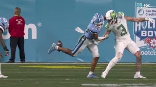 North Carolina makes insane kicked INT and takes the lead vs Oregon [upl. by Rehotsirk]