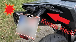 Kurzen Kennzeichenhalter bei der KTM SMCR 690 selber machen  Tutorial [upl. by Carlynne582]