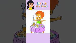 Healthy Food Song  Kids Songs ✨💖🌟 kidssong nurseryrhymes coloring drawing [upl. by Enilamme]